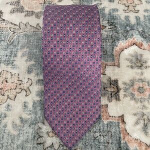 Hermes Purple Silk Twill Tie